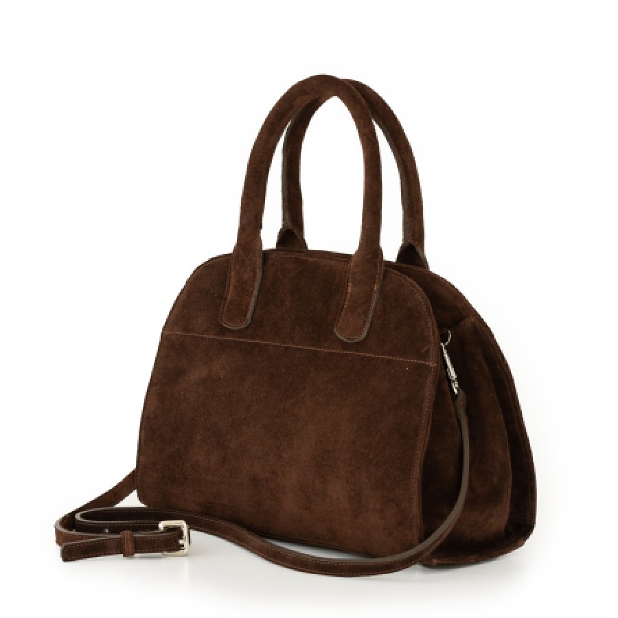 Art-2802-Gamuza-Choco-1 2802-Cartera Bowler - Image 1